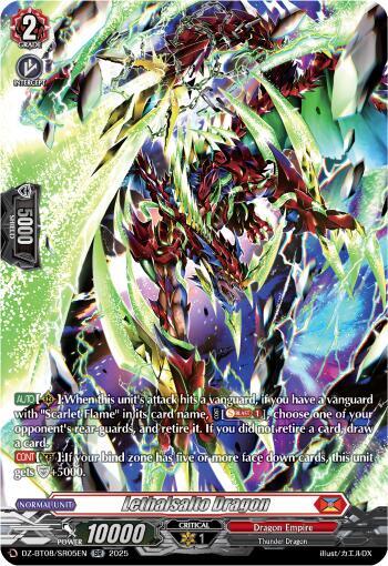 Cardfight Vanguard DZ-BT08: Knights 0f Rebirth Lethalsalto Dragon (SR)  DZ-BT08/SR05EN - SR