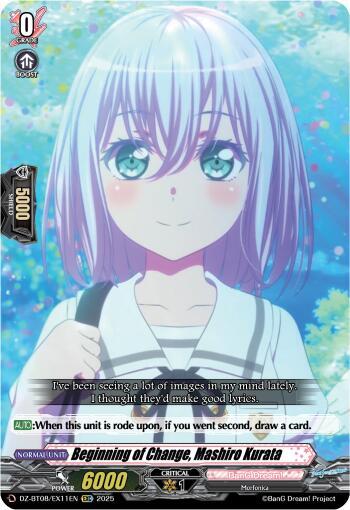 Cardfight Vanguard DZ-BT08: Knights 0f Rebirth Beginning of Change, Mashiro Kurata  DZ-BT08/EX11EN - EXC
