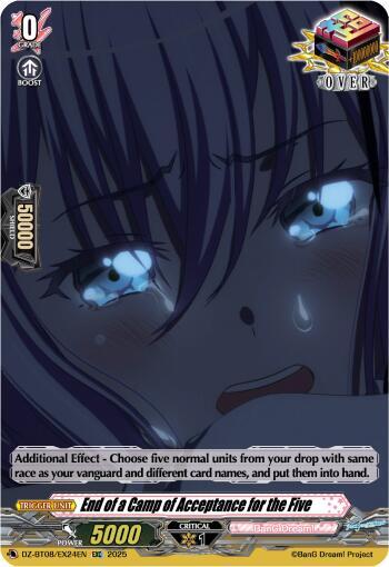 Cardfight Vanguard DZ-BT08: Knights 0f Rebirth End of a Camp of Acceptance for the Five  DZ-BT08/EX24EN - EXC