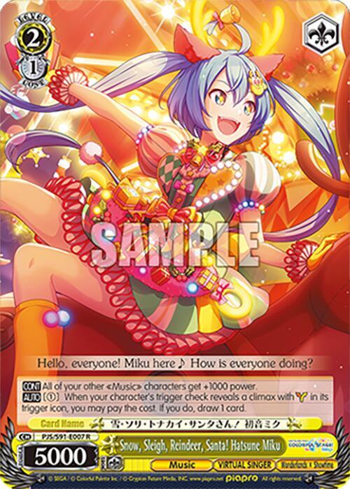 Weiss Schwarz HATSUNE MIKU: COLORFUL STAGE! Snow, Sleigh, Reindeer, Santa! Hatsune Miku Rare