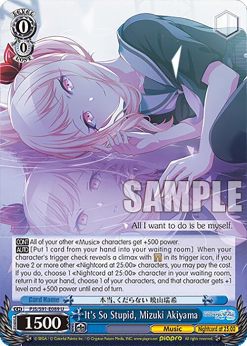 Weiss Schwarz HATSUNE MIKU: COLORFUL STAGE! It's So Stupid, Mizuki Akiyama Uncommon