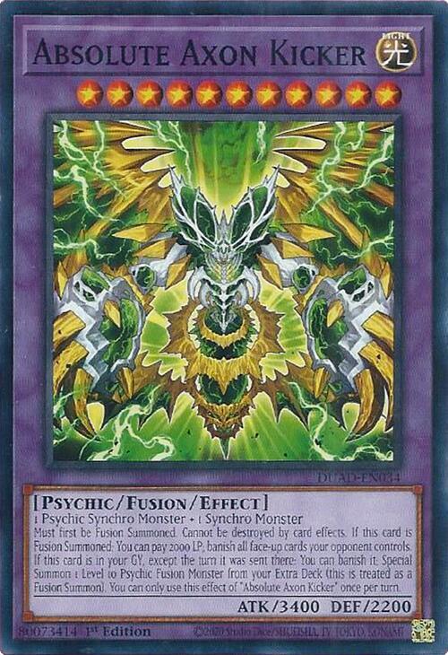 YuGiOh Duelist's Advance Absolute Axon Kicker - DUAD-EN034 Common 1st Edition