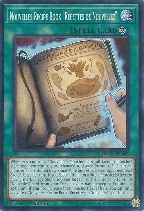 YuGiOh Duelist's Advance Nouvelles Recipe Book "Recettes de Nouvellez" DUAD-EN067 Common Near Mint 1st Edition