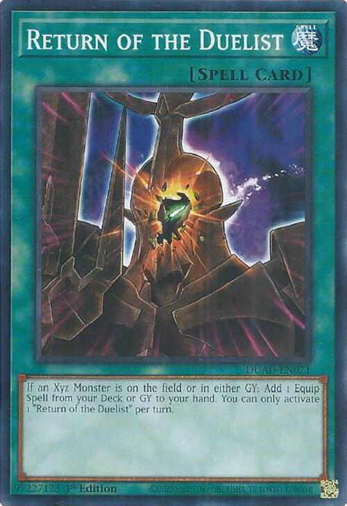 YuGiOh Duelist's Advance Return of the Duelist (card) DUAD-EN071 Common Near Mint 1st Edition