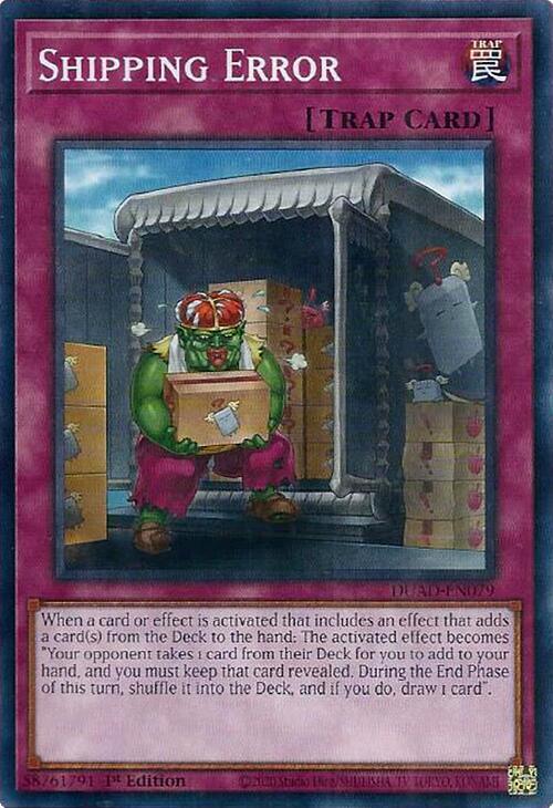 YuGiOh Duelist's Advance Shipping Error DUAD-EN079 Common Near Mint 1st Edition