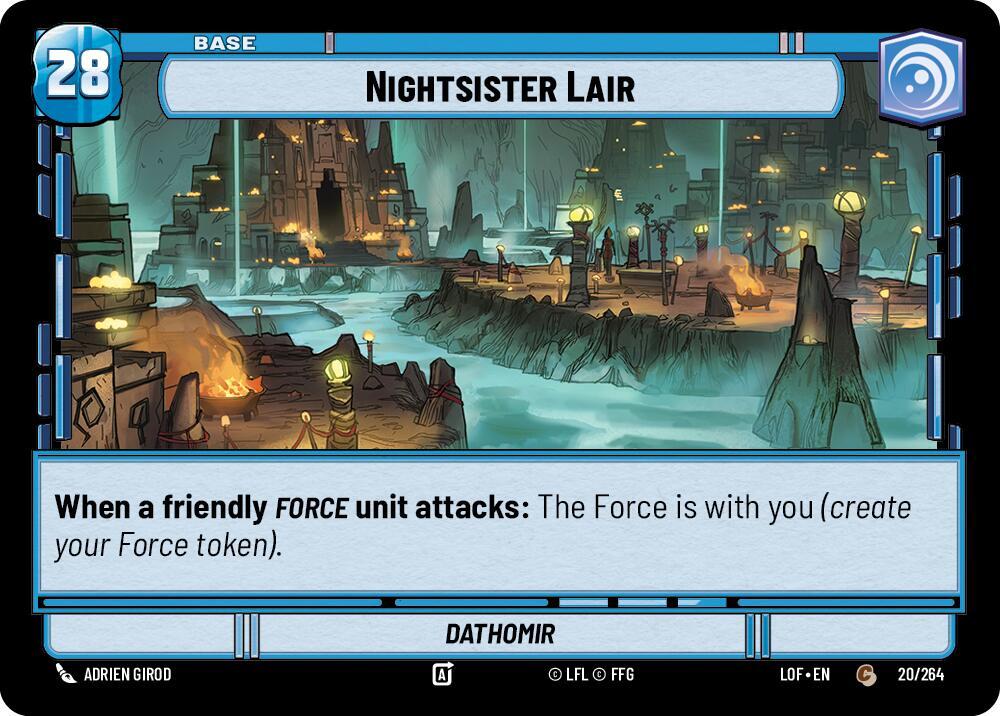Star Wars Unlimited Legends of the Force Nightsister Lair // Force 020/264 // T03/T03 Common Near Mint