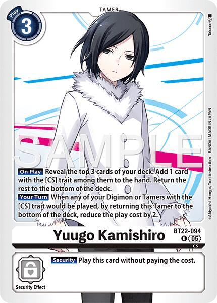 Digimon TCG Cyber Eden Yuugo Kamishiro BT22-094 U Uncommon
