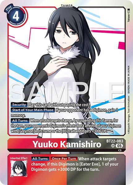 Digimon TCG Cyber Eden Yuuko Kamishiro BT22-083 SR Super Rare
