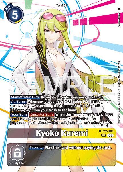 Digimon TCG Cyber Eden Kyoko Kuremi BT22-101 SEC Secret Rare