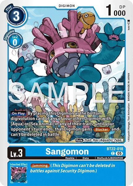 Digimon TCG Cyber Eden Sangomon BT22-018 C Common