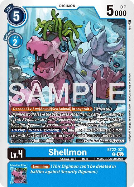 Digimon TCG Cyber Eden Shellmon BT22-021 C Common