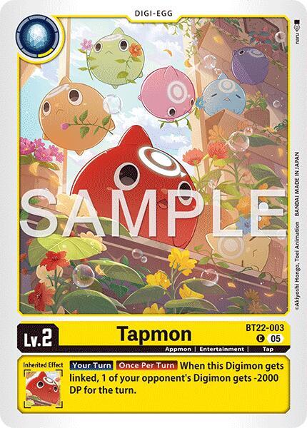 Digimon TCG Cyber Eden Tapmon BT22-003 C Common
