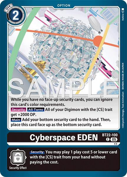 Digimon TCG Cyber Eden Cyberspace EDEN BT22-100 C Common