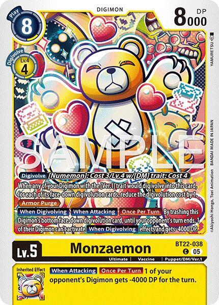 Digimon TCG Cyber Eden Monzaemon BT22-038 C Common