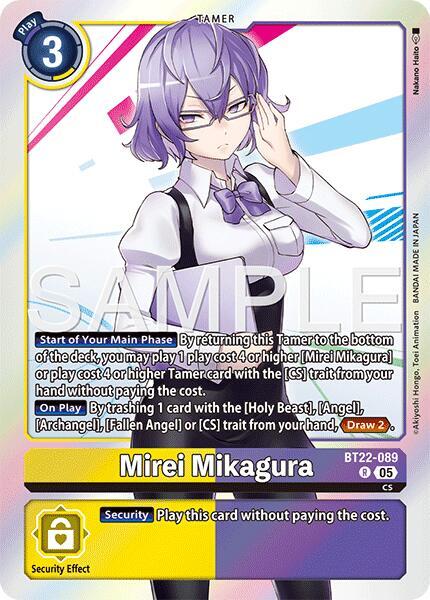 Digimon TCG Cyber Eden Mirei Mikagura BT22-089 R Rare