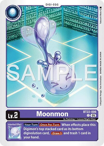 Digimon TCG Cyber Eden Moonmon BT22-006 C Common