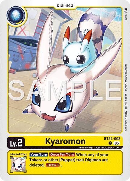 Digimon TCG Cyber Eden Kyaromon BT22-002 C Common