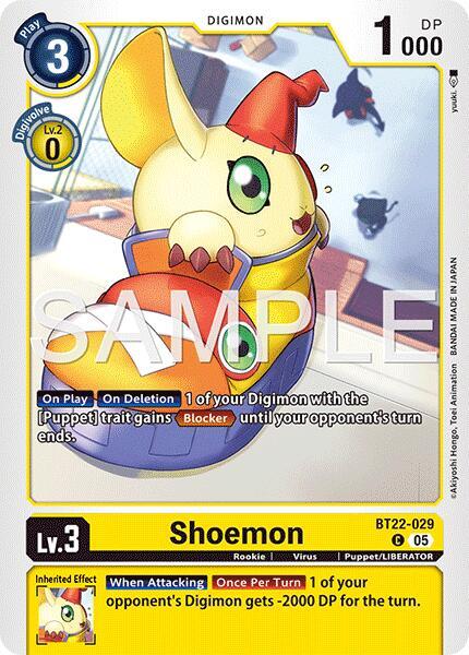 Digimon TCG Cyber Eden Shoemon BT22-029 C Common