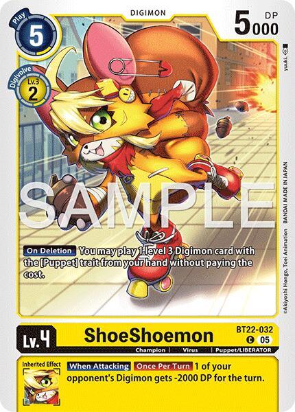 Digimon TCG Cyber Eden ShoeShoemon BT22-032 C Common