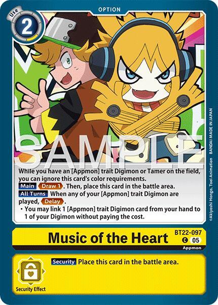 Digimon TCG Cyber Eden Music of the Heart BT22-097 C Common