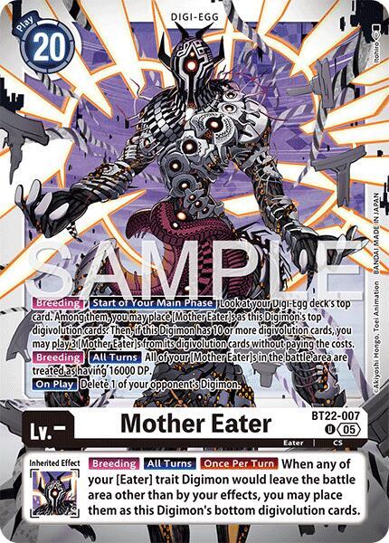Digimon TCG Cyber Eden Mother Eater BT22-007 U Uncommon