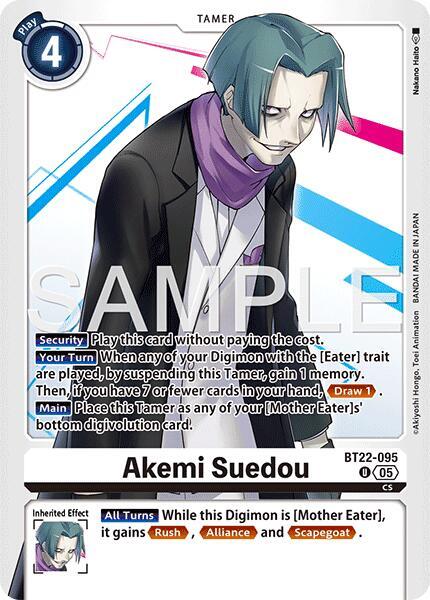 Digimon TCG Cyber Eden Akemi Suedou BT22-095 U Uncommon
