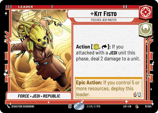 Star Wars: Unlimited Legends of the Force Kit Fisto - Focused Jedi Master 011/264 Common