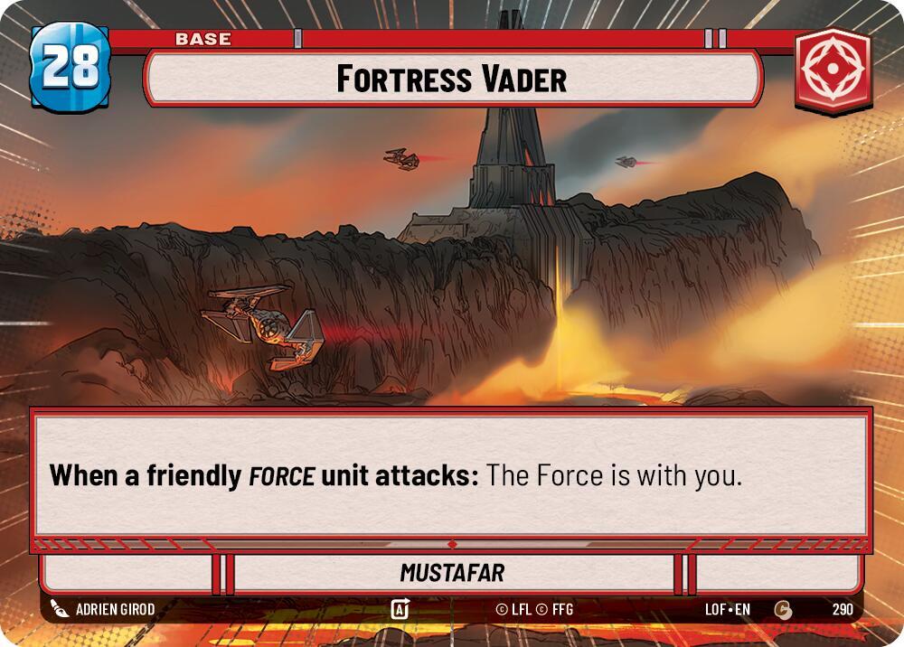 Star Wars Unlimited Legends of the Force Fortress Vader // Experience (Hyperspace) 290 // T01 Common Near Mint