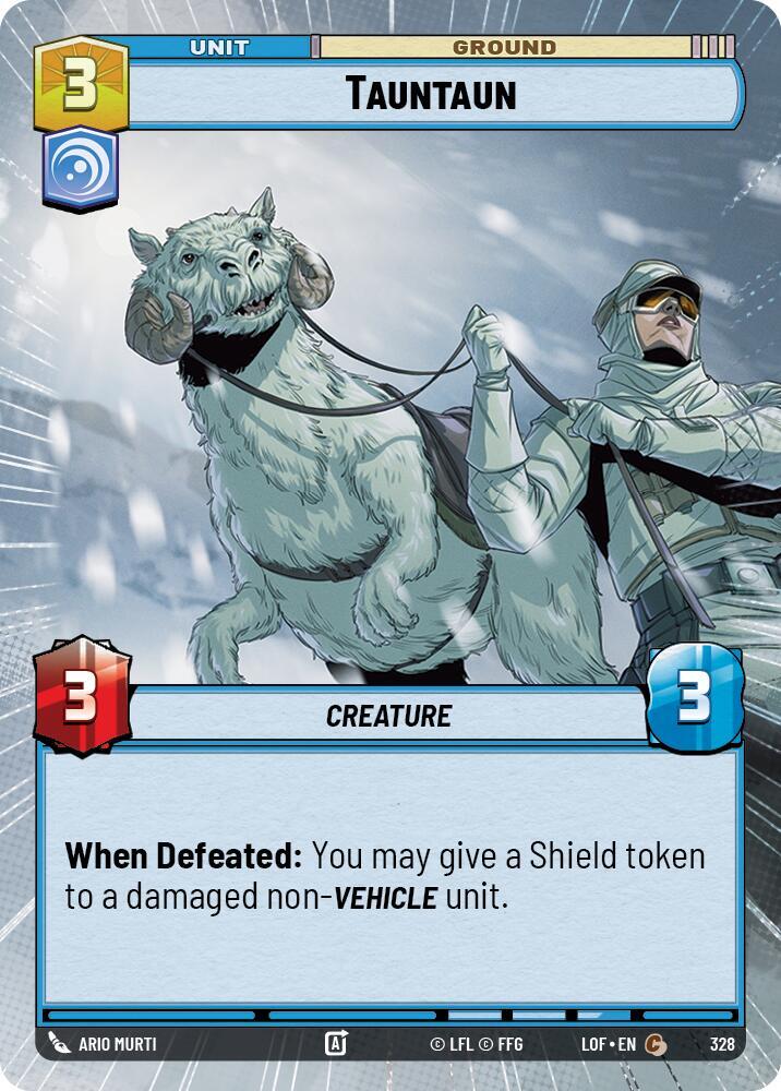 Star Wars: Unlimited Legends of the Force Tauntaun (Hyperspace) 328 Common