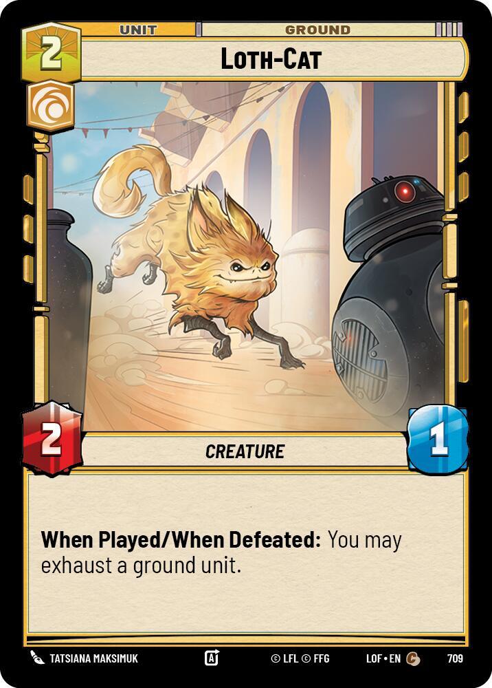 Star Wars Unlimited Legends of the Force Loth-Cat (Foil) 709 Common Near Mint Foil