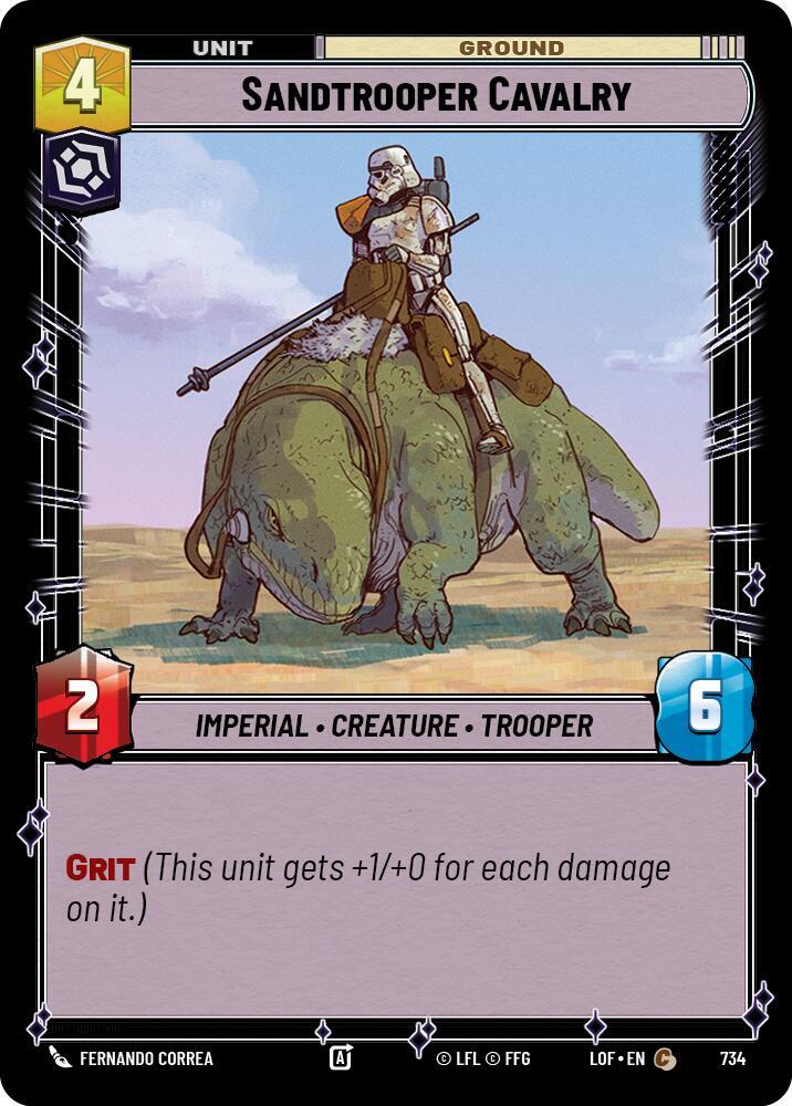 Star Wars Unlimited Legends of the Force Sandtrooper Cavalry (Foil) 734 Common Near Mint Foil