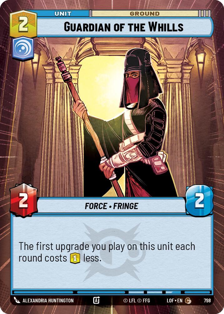 Star Wars Unlimited Legends of the Force Guardian of the Whills (Hyperspace Foil) 798 Common Near Mint Foil