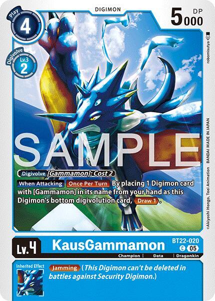 Digimon TCG Cyber Eden KausGammamon BT22-020 C Common