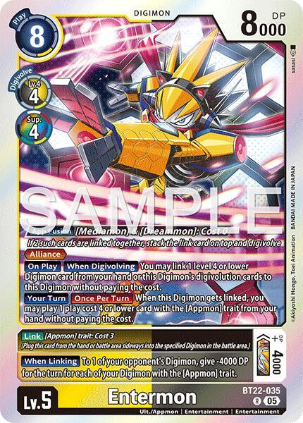 Digimon TCG Cyber Eden Entermon BT22-035 Rare