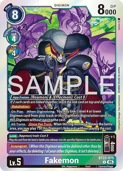 Digimon TCG Cyber Eden Fakemon  Rare
