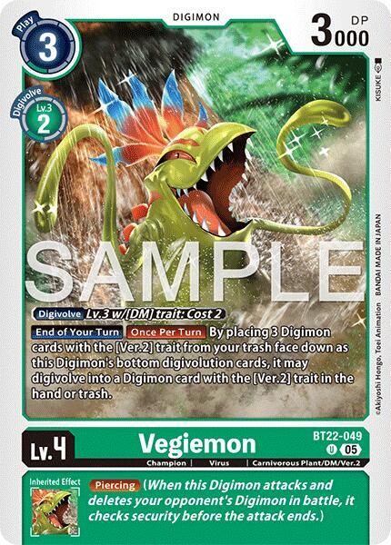 Digimon TCG Cyber Eden Vegiemon BT22-049 U Uncommon