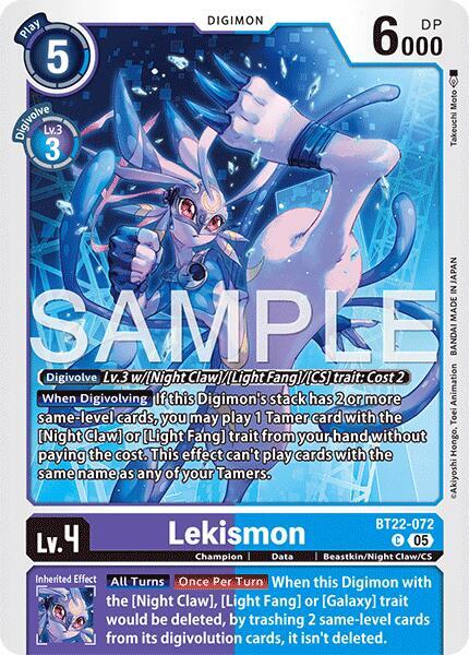 Digimon TCG Cyber Eden Lekismon BT22-072 C Common
