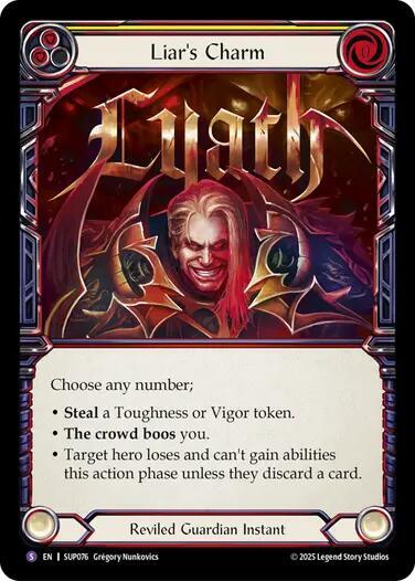 Flesh and Blood TCG Super Slam Liar's Charm SUP076 Super Rare