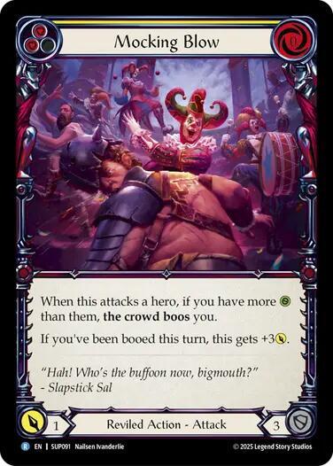 Flesh and Blood TCG Super Slam Mocking Blow (Yellow) SUP091 Rare