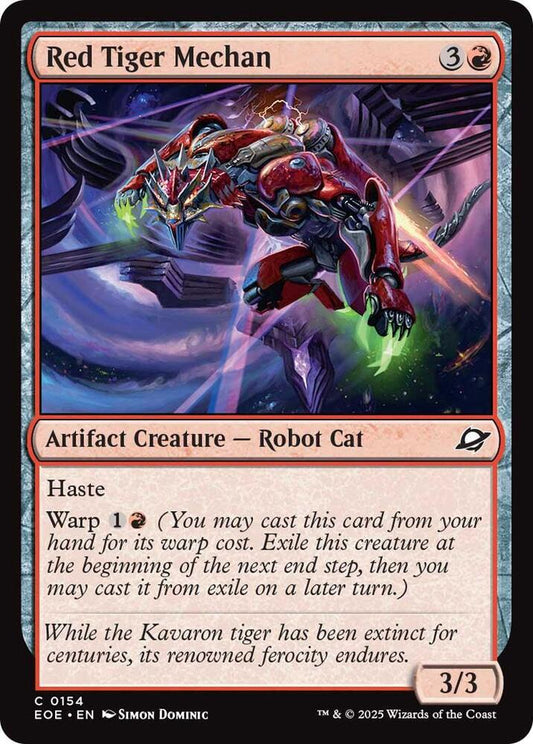 Magic: The Gathering Cards Edge of Eternities Red Tiger Mechan  C