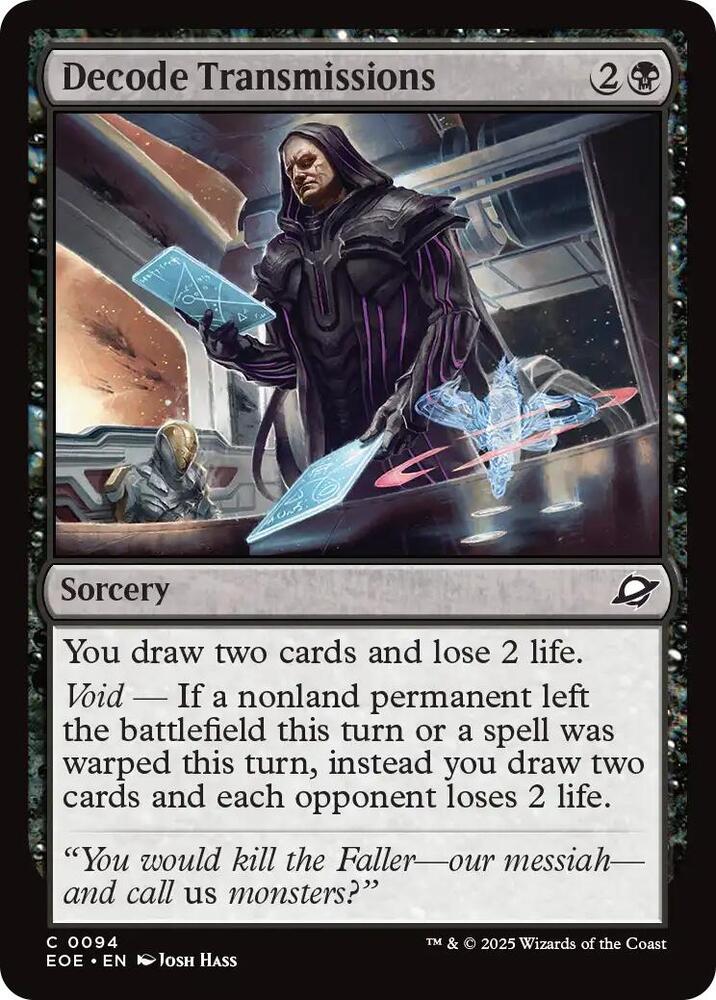 Magic: The Gathering Cards Edge of Eternities Decode Transmissions  C