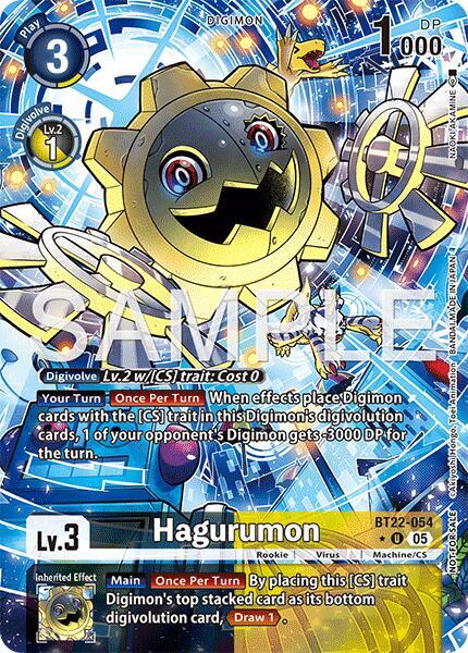 Digimon TCG Cyber Eden Hagurumon (Box Topper) BT22-054 U Uncommon