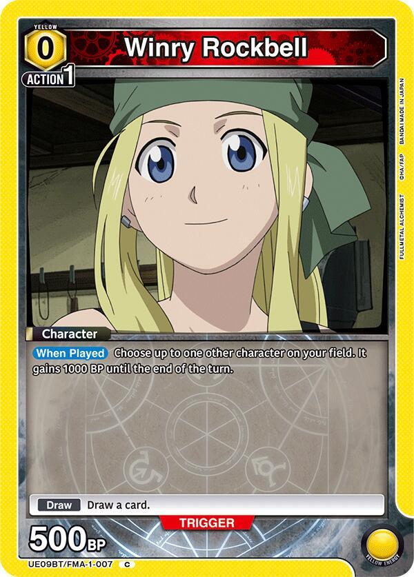Union Arena UE09BT: FULLMETAL ALCHEMIST Winry Rockbell (007) UE09BT/FMA-1-007 Common Near Mint