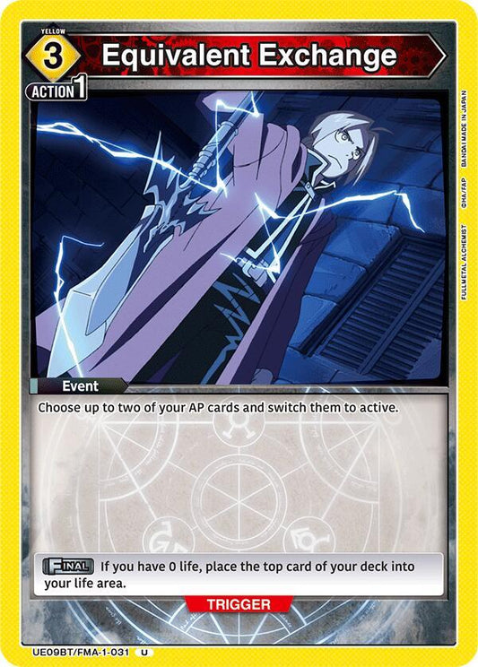 Union Arena UE09BT: FULLMETAL ALCHEMIST Equivalent Exchange UE09BT/FMA-1-031 Uncommon