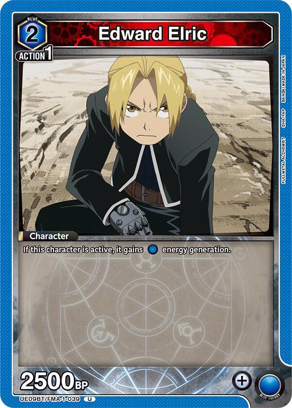Union Arena UE09BT: FULLMETAL ALCHEMIST Edward Elric (039) UE09BT/FMA-1-039 Uncommon Near Mint