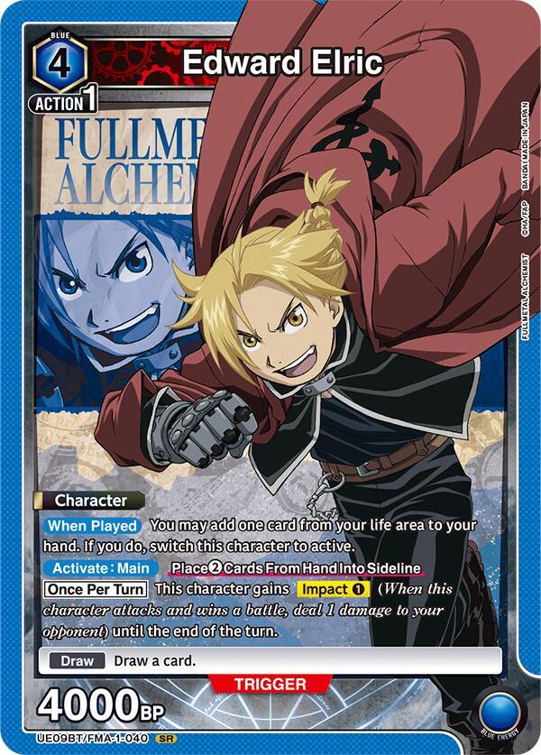 Union Arena UE09BT: FULLMETAL ALCHEMIST Edward Elric (040) UE09BT/FMA-1-040 Super Rare