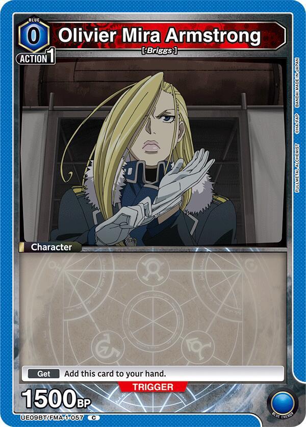 Union Arena UE09BT: FULLMETAL ALCHEMIST Olivier Mira Armstrong (057) UE09BT/FMA-1-057 Common Near Mint