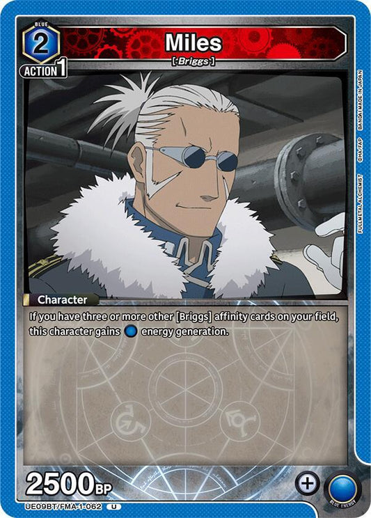 Union Arena UE09BT: FULLMETAL ALCHEMIST Miles UE09BT/FMA-1-062 Uncommon