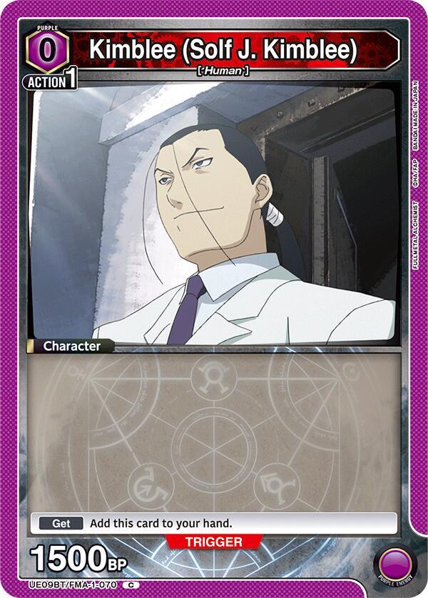 Union Arena UE09BT: FULLMETAL ALCHEMIST Kimblee (Solf J. Kimblee) (070) UE09BT/FMA-1-070 Common Near Mint
