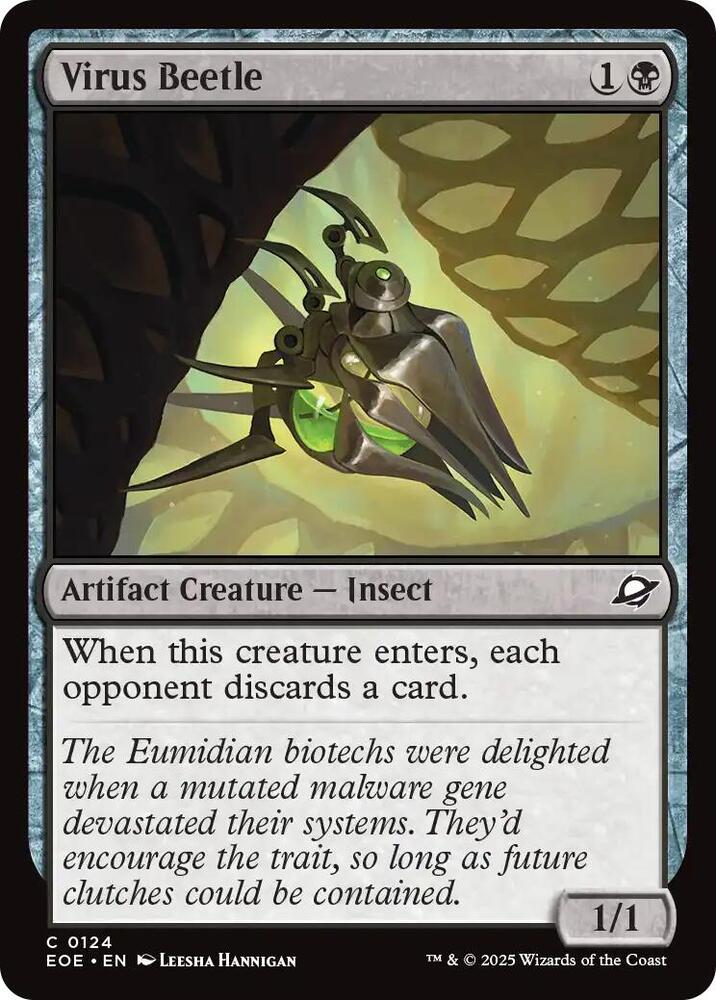 Magic: The Gathering Cards Edge of Eternities Virus Beetle  C